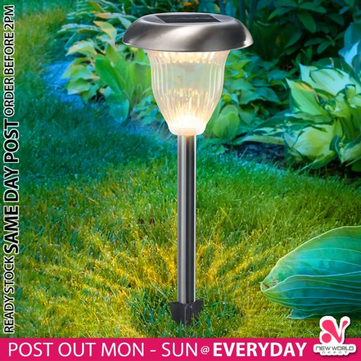 𝗡𝗜𝗚𝗛𝗧 𝗦𝗘𝗡𝗦𝗢𝗥 》Auto On Off Solar LED Lawn Light Waterproof Outdoor Lighting Pathway Garden Night
