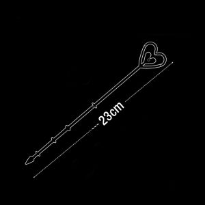 80Pcs Heart Shape Head Floral Picks Card Holder Plastic Flowers Greeting Card Holder