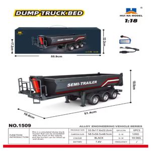 Huina RC 1501 Scania 770S 1:18 with RC Platform Semi Trailer 1502 2.4GHz (Red)