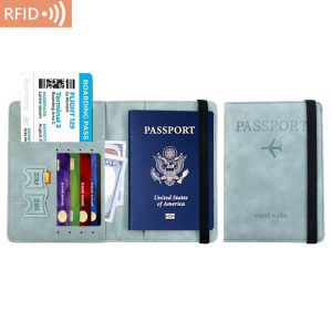 PU Leather Wallet Travel Passport Card Male Travel Accessories Hand Carrying Business Card Holder