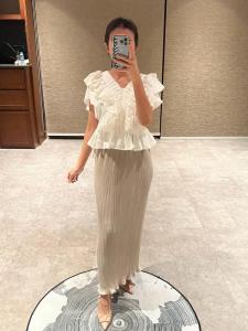 (19) MBL Rok Plisket Lidi Wavy / Span Wavy / Pleated Skirt Dewasa