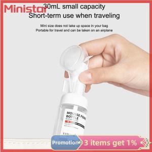 Ministar 1PCS 30 60 100 150ml Empty Froth Foaming Pump Bottle With Silicone Brush Head Press Type Face Cleaning Foam Bottles