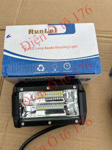 [GIÁ 1 CHIẾC] đèn led trợ sáng ô tô Runali 24 mắt. Led gù ngắn điện 12v và 24v dùng chung