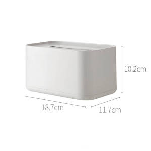 Tissue Box Cover Rectangular White Facial Paper Holder Dispenser Facial Tissue Case Facial Paper Organizer Dispenser