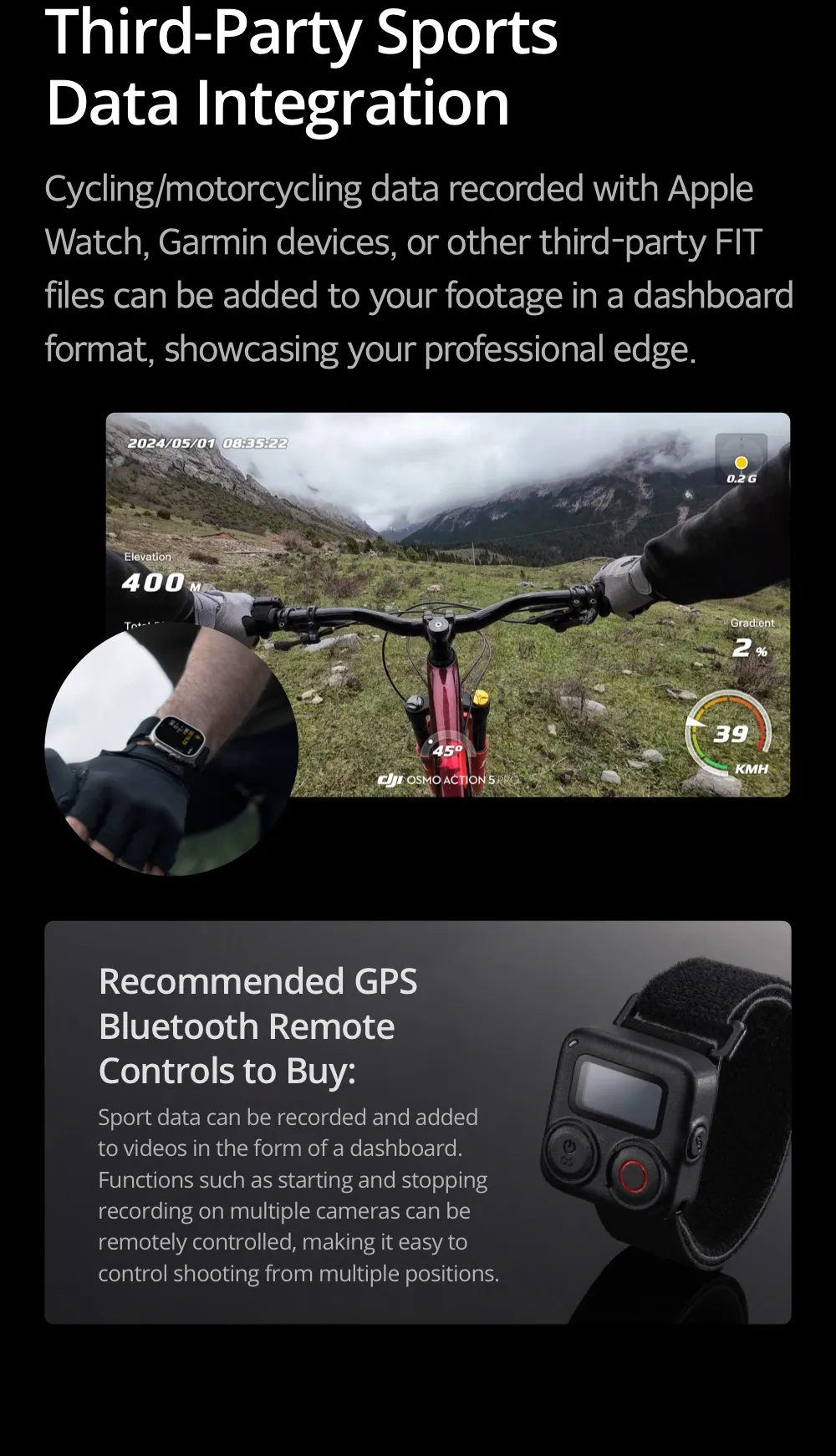 DJI Osmo Action 5 Pro - Action Camera | กล้องแอคชั่น | 1/1.3 Sensor 4K/120fps | กล้องดำน้ำ ลึก 20 ม.