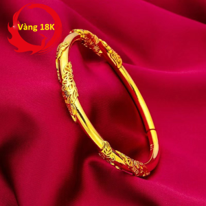 Vòng Tay Hoa Lá  Vàng 18K  Phong Cách Nhẹ Nhàng Sang Trọng Đằm Thắm VTVANGHOALALEO8