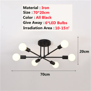 [ FREE BULBS]Nordic Ceiling Light  Modern Industrial Style Fixture Personality Chandelier for Living Room