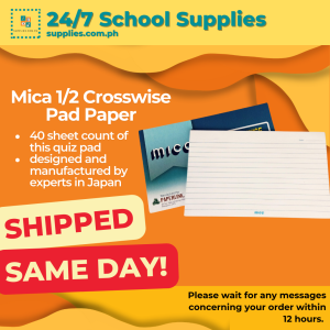 Mica Quiz Pad - 1/2 Crosswise paper pads for school 1 2 crosswise pad paper crosswise paper