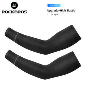 ROCKBROS Cooling Arm Sleeves Ice Silk Fishing Accessories Outdoor Sports Sun UV Protection Covers Breathable Motorcycle Arm Sleeves