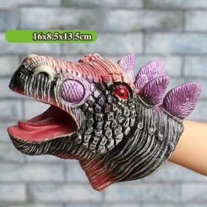 Dinosaur Hand Puppet Toy Tyrannosaurus Shark Childrens Animal Interactive Doll Soft Plastic Realistic Puppet