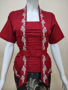 Atasan Kebaya Kutu Baru Wanita Modern Lengan Pendek Bordir Mewah Aneka Warna Terbaru | Kabaya Kutubaru Wisuda Elegan Cantik Acara Pesta Kondangan Akad Nikah Moderen Kekinian Erika