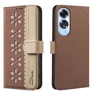 New Phone Case For OPPO A18 A16 A38 A52 A54 A55 A58 A60 A74 A78 A79 A92 A94 A95 A98 Lucky Grass Magnetic Leather Wallet Card Slot Flip Case Casing