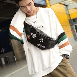 Waistbag Pria Kulit Premium Import Anti Air Model Terbaru Warna Hitam Atau Tas Pinggang Selempang Cowok Distro Keren Terbaru 2023 Waterproof Berkualitas Impor SKL C17