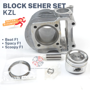 1 SET BLOK SEHER KOMPLIT BEAT F1 / SCOOPY F1 / SPACY F1 KALBURATOR / BLOK SEHER KZL / BLOCK BLOK MESIN BEAT SATU SET STATER KASAR / MESIN BLOK BEAT FI / TANGAN PISTON BEAT INJEKSI / PISTON KIT BEAT FI / POSTON PISTON RING SEHER SHER