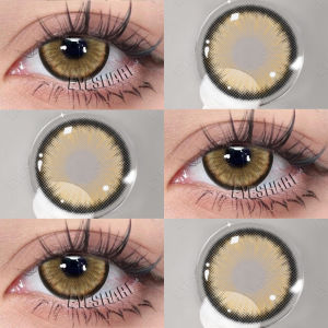 【Minus -1.00S/D-6.00】DIAMOND Series Softlens brown/gray 1 Sepasang Lensa kontak Warna Lensa warna Diameter 14.5mm