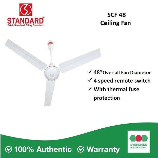 STANDARD PROPELLERTYPE CEILING FAN (48" OVER ALL FAN DIAMETER) SCF48 Lazada PH