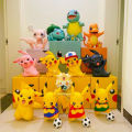 1:1 Pokemon Big Size Anime Figurine Children's Toys Kawaii Pikachu Squirtle Bulbasaur Charmander Snorlax Eevee Christmas Gift. 