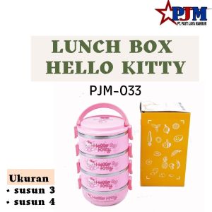 Lunch Box Hello Kitty Susun PJM050-051/ Tempat Makan Anti Tumpah /Tempat Bekal/tempat bekal karakter