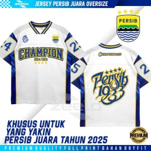 Jersey Persib Juara 2025 Oversize / Ukuran Dewasa & Anak Bahan Premium Soft