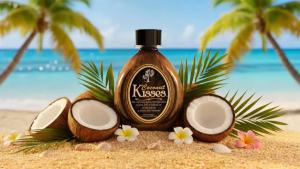 Sữa dưỡng da chống nắng Ed Hardy Coconut Kisses Golden không thử nghiệm trên động vật không chứa gluten không chứa dầu khoáng không chứa DHA phù hợp với mọi loại da dung tích 135oz.