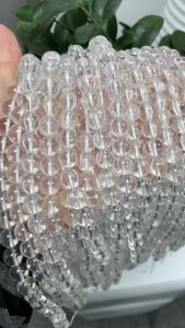 Natural White Quartz Loose Round Beads 10.5-10.8mm / 12mm With Slight Inclusion