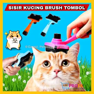 GPSS- Sisir Tombol Kucing Anjing Kelinci Sisir Bulu Rontok Hewan Sisir Grooming Sikat Bulu Rontok