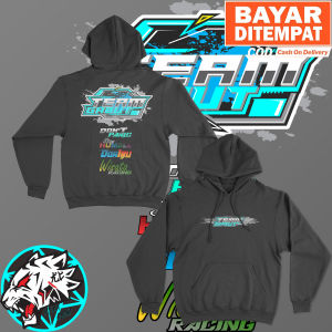 JAKET HOODIE RACING KATA KATA TEAM GABUT WISATA HEREX BIG SIZE JUMBO HOODIE DISTRO HEREX COWOK CEWEK