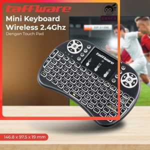 Taffware Air Mouse Wireless Mini Keyboard RGB 2.4GHz Dengan Touch Pad - I8