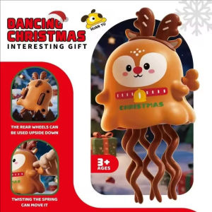 YESPERY Christmas Kids Clockwork Toy Cat Massage Wiggle Toy Head Rub Cartoon Baby Crawling Toys Dance Toy Christmas Gifts