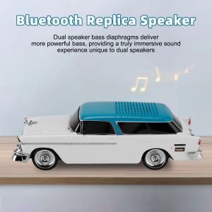WS-1955 Bluetooth Replica Speaker Retro Speaker Car Design HD Sound TWS LED Party Lights FM Radio USB/TF Playback Portable Speaker