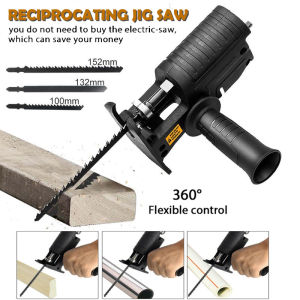 Electric Drill Jig Saws Connector Woodwork Cutting Electric Drill ChainSaw Convert Curve Reciprocating Jig Saw Adapter
