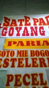 Stiker etalase gerobak jualan ukuran 30x70 cm stiker gerobak bisa cod