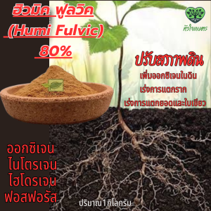 ฮิวมิคพลัส ขนาด 1 กก. กรดฮิวมิค + กรดฟูลวิค สารอินทรีย์ปรับปรุงคุณภาพดิน HumicPlus 1 kg Humic Acid + Fulvic Acid