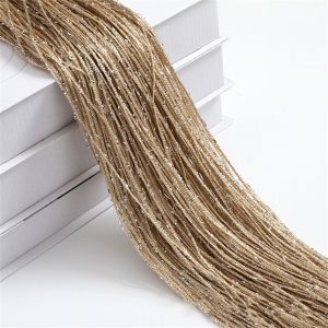 DOHOHO Festival Home Decor Wedding Party Decoration Room Divider Net Shining Tassel Hanging Beaded Curtains Screen Panel Door Fly Screen Glitter String Curtain