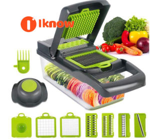 I know onion slicer 16-in-1veggie chopper Vegetable Cutter Multi-Functional Vegetable Processor+Sink Trash Cleanup ware Cut Silk Sliced Flower Cut Kitchen Vegetable Processor Onion Chopper Fruit Juicer Fruit Potato Apple Peeler Vegetable Chopping Artifact