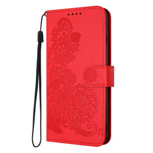 Embossing Flip Case for Huawei P40 P30 P20 P9 Pro Lite Leather Wallet Lucky Flower Card Holders Phone Cover