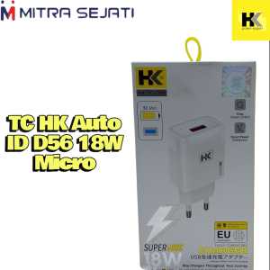 HK Charger D56 18W QC3.0 Fullset Fast Charging Super VOOC For Oppo Samsung Xiaomi + Micro / Type-C