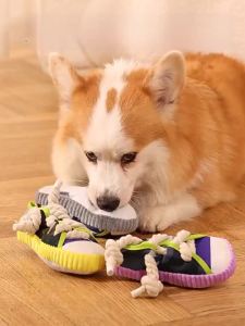 2026 Dog Toys Sound Slippers Grinding Teeth Cleansing Knot Corgi Teddy Puppy Boredom Relief ArtifactEnergy Consumption