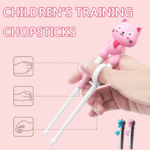 [Same Day Ship] Chopsticks for Children Beginners Cartoon Animal Elementary Learning Chopsticks Tableware Training Food Safety Cute Chopsticks