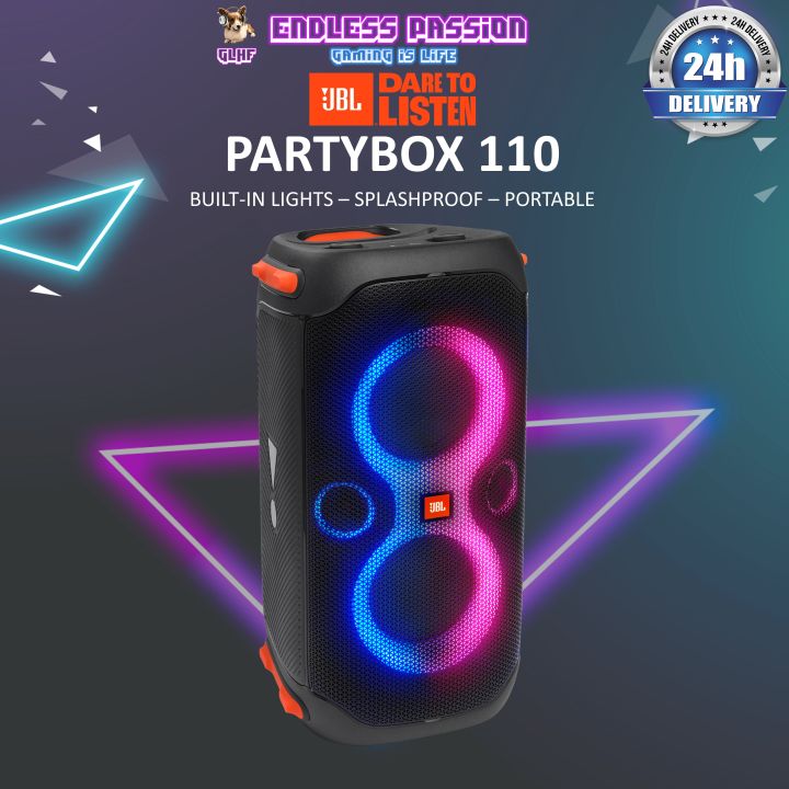 JBL PartyBox 110 Portable Party Speaker with Built-in Lights