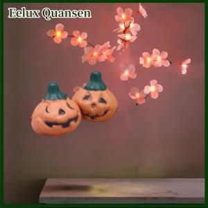 Eelux 10Pcs Cute Pumpkin Decoration Halloween Micro Landscape Miniature Figurines Resin Craft Mini Fairy Garden Ornaments