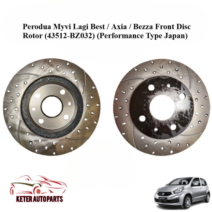 Perodua Myvi Lagi Best / Axia / Bezza Front Disc Rotor (43512-BZ032 ...