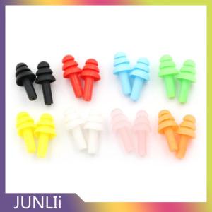 JUNLIi ปลั๊กอุดหูซิลิโคน20ชิ้นปลั๊กอุดหูป้องกันเสียงรบกวนสะดวกสบายสำหรับการเรียนการนอนหลับ