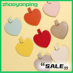 zhaoyanping กระจกแต่งหน้าแต่งหน้าแต่งหน้ากระเป๋าหัวใจกระชับแต่งหน้ากระจกสแตนเลส