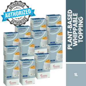 PURATOS Ambiante Non-Dairy Cream 1L X12 – Vegan Whipping Cream for Bakery Supply & Cake Decoration