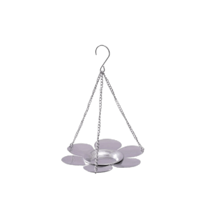 DGFDF Large Capacity Hanging Bird Feeder Flower Shaped Metal Tray Parrot Feeding Station Bird Food Container Weather Resistant Bird Bath Garden Decoration