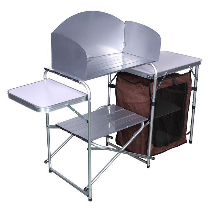 Outdoor kitchen aluminum alloy Lightweight folding table mobile dapur ...