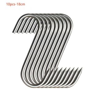 10pcs Gantungan Daging 18cm kait daging Stainless Steel Meat Hook Untuk Perlengkapan Panggang