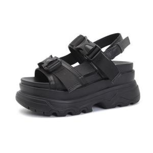 Platform Womens Sandals 2023 Fashion Summer Leather Buckle Women Thick Soled Beach Sandal Casual Chunky Woman Shoes