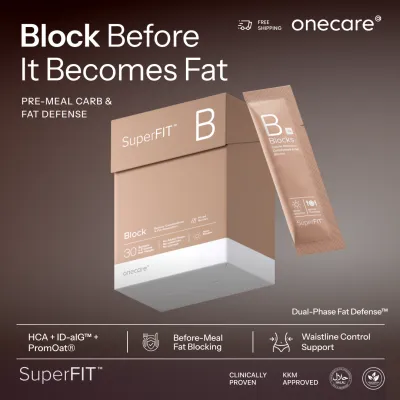 Onecare SuperFIT Block Dual-Action Calorie & Fat Blocking Supplement (30 Sachets)